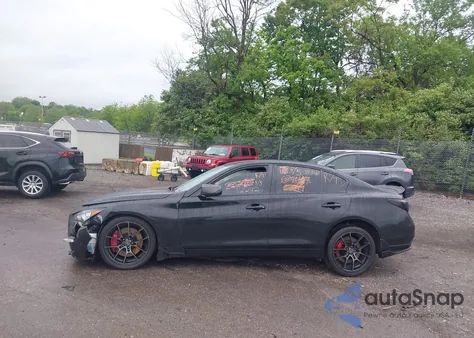 2021 Infiniti Q50 Red Sport 400 Awd из США, поврежденный, VIN JN1FV7DR8MM880511